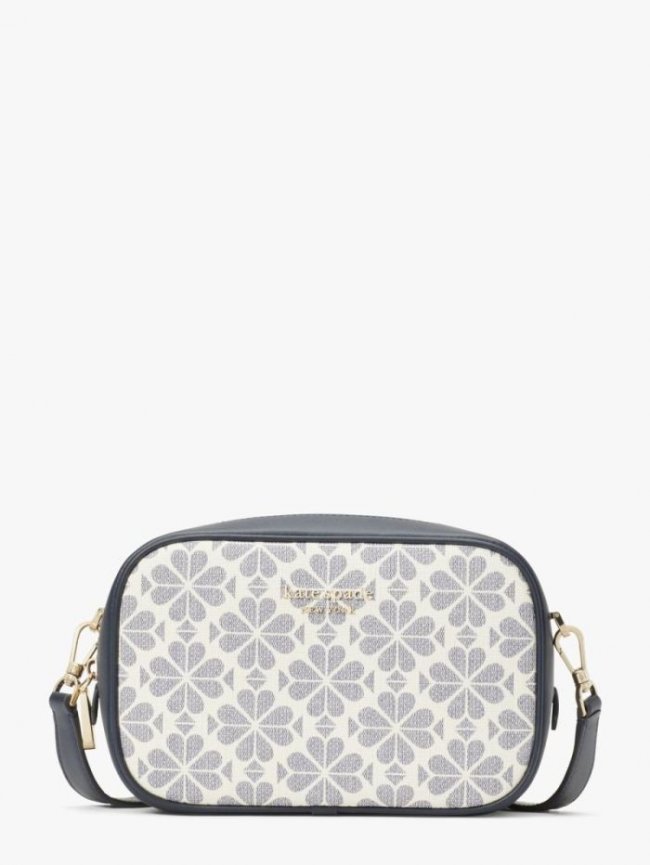 Kate Spade Women's Slate Blue Multi Spade Flower Coated Canvas Infinite Medium Camera Bag | Canada