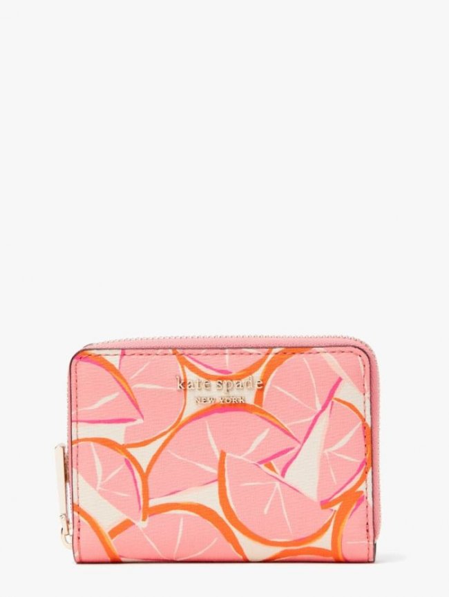Kate Spade Women's Pink Multi. Spencer Grapefruit Zip Card Case | Canada