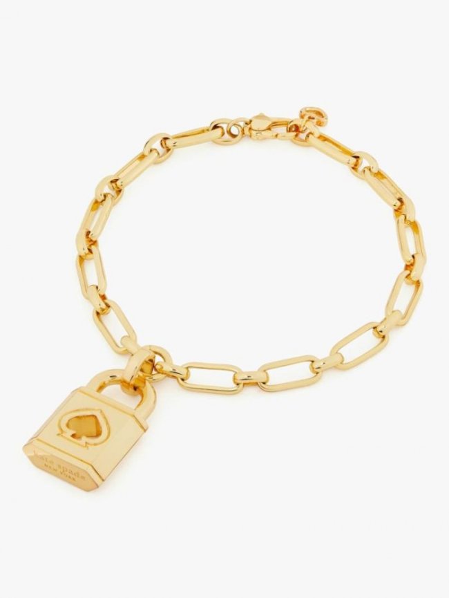 Kate Spade Women's Gold. Lock And Spade Charm Bracelet | Canada