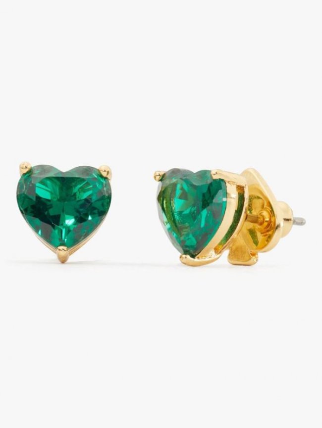 Kate Spade Women's Green. My Love Heart Studs | Canada