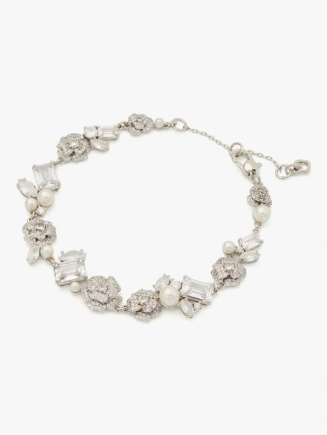 Kate Spade Women's White Multi Bouquet Toss Cluster Line Bracelet | Canada