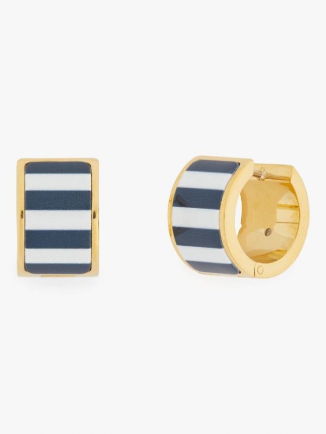 Kate Spade Women's Squid Ink Heritage Spade Flower Huggies | Canada