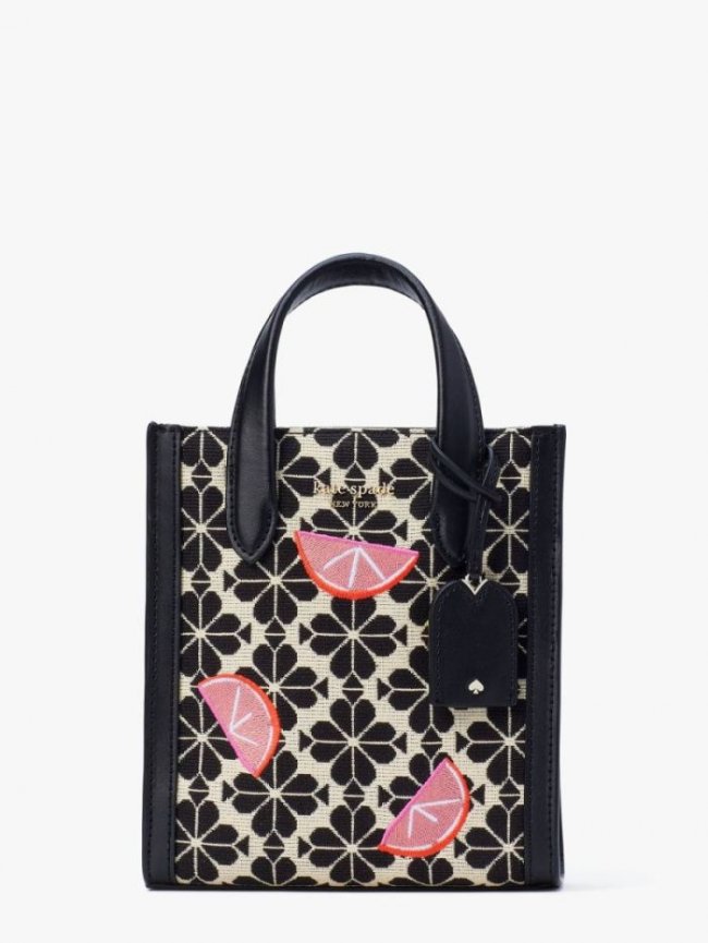 Kate Spade Women's Grapefruit Soda Multi. Spade Flower Jacquard Grapefruits Manhattan Mini Tote | Canada