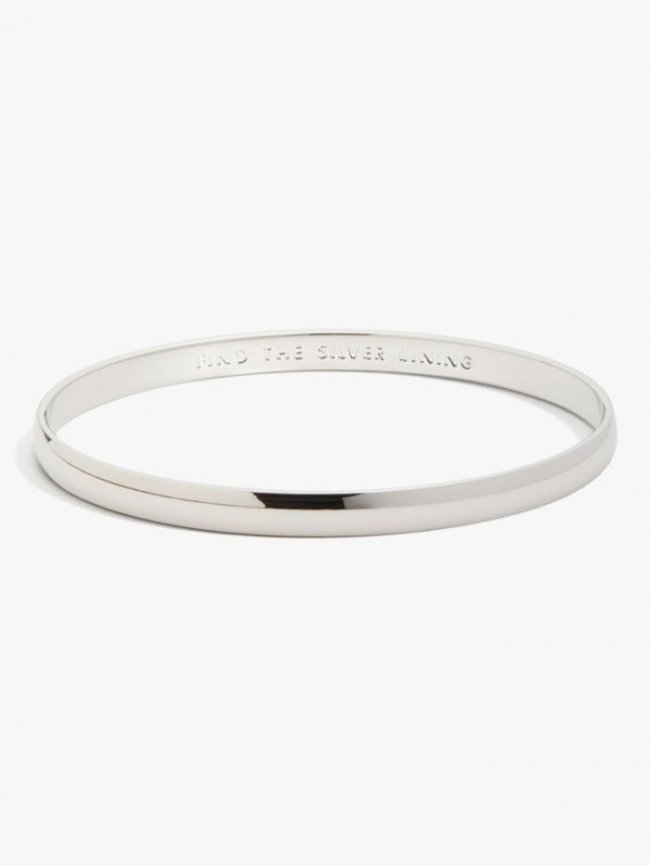 Kate Spade Women's Silver Find The Silver Lining Idiom Bangle | Canada