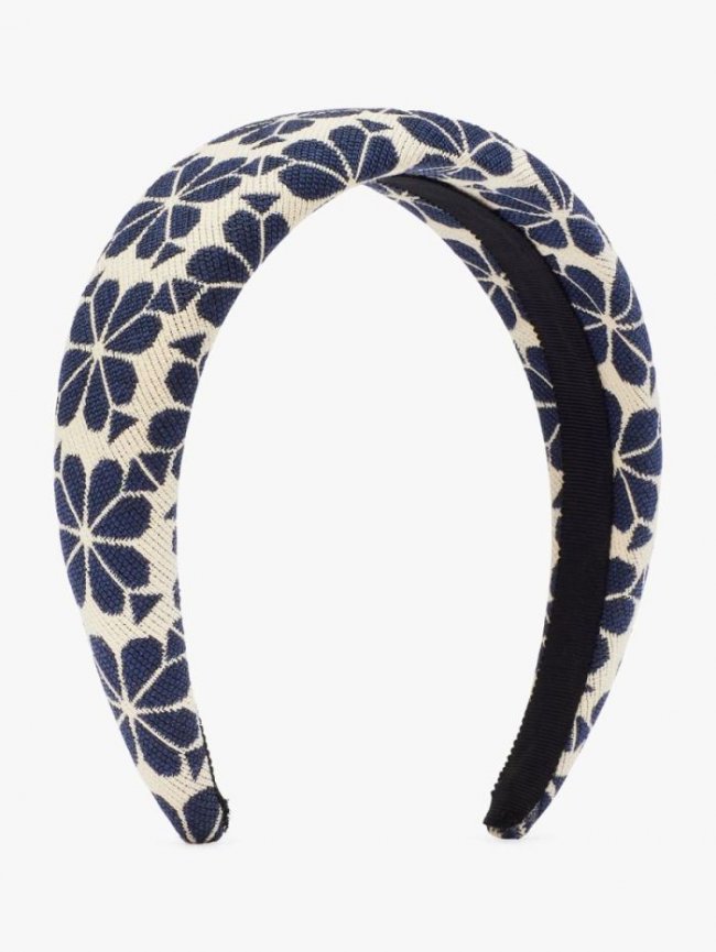 Kate Spade Women's 431 Squid Ink (March) Spade Flower Headband | Canada