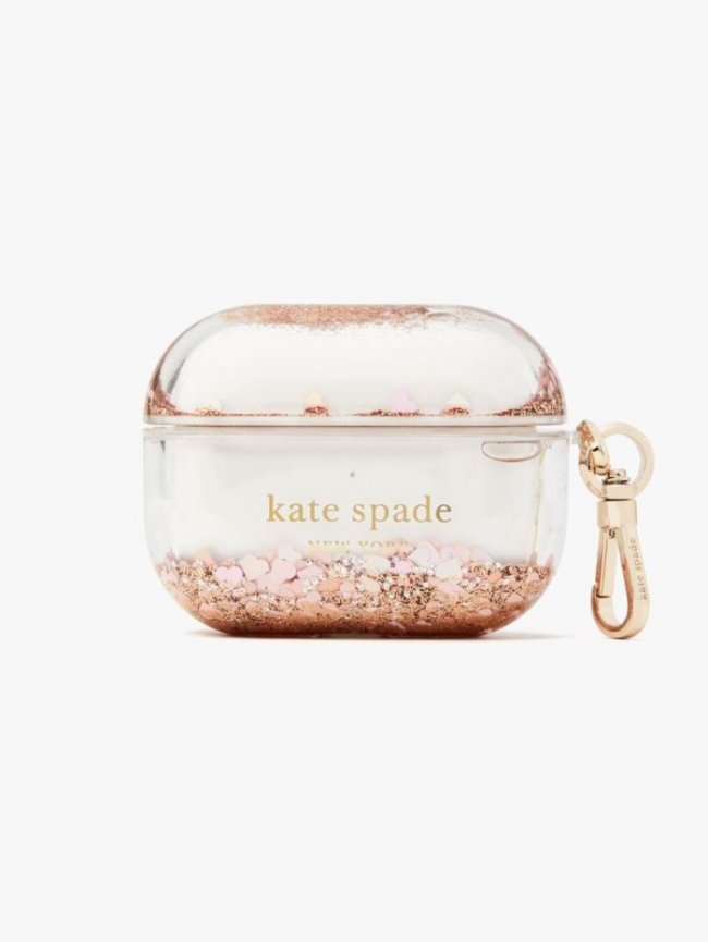 Kate Spade Women's Rose Gold Multi. Liquid Glitter Airpods Case | Canada