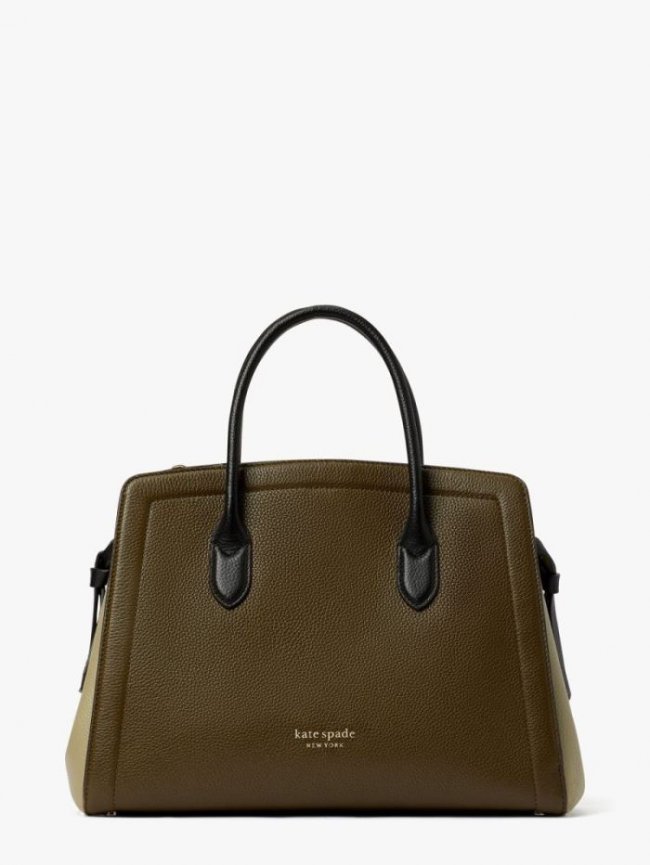 Kate Spade Women's Warm Stone Multi Knott Colorblocked Large Satchel | Canada New Arrivals