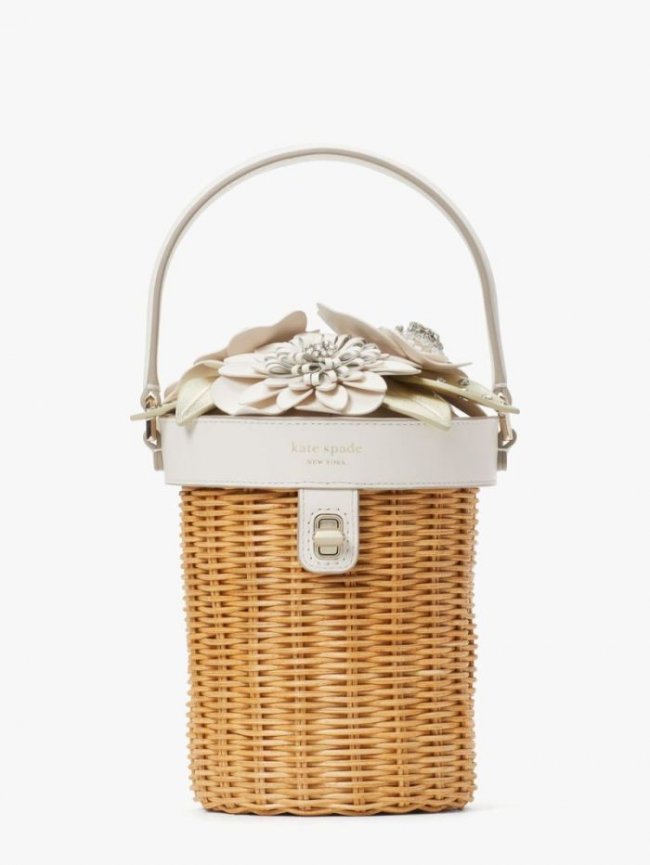 Kate Spade Women's Multi Bridal Wicker Flower Pot Crossbody | Canada