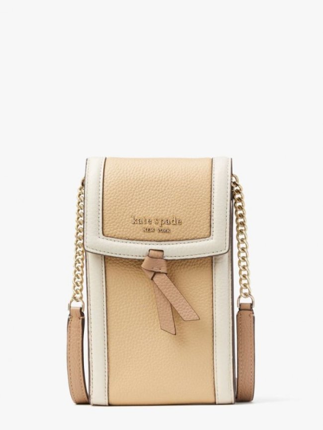 Kate Spade Women's Warm Stone Multi Knott Colorblocked North South Phone Crossbody | Canada