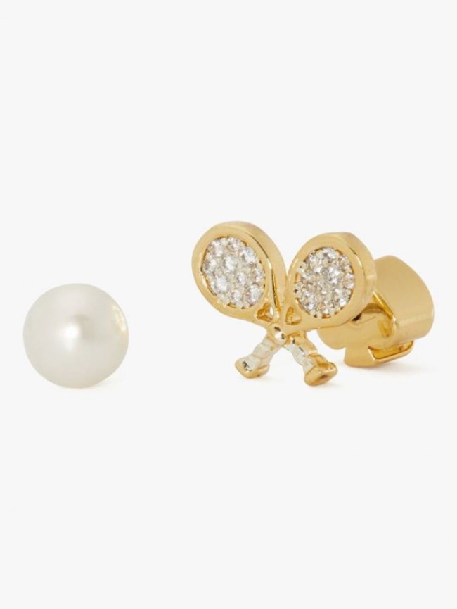 Kate Spade Women's Cream Multi Queen Of The Court Tennis Asymmetrical Studs | Canada