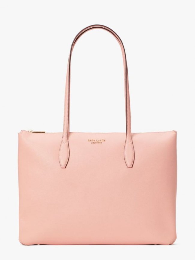 Kate Spade Women's Red Jasper Multi Market Striped Canvas Medium Tote | Canada New Arrivals