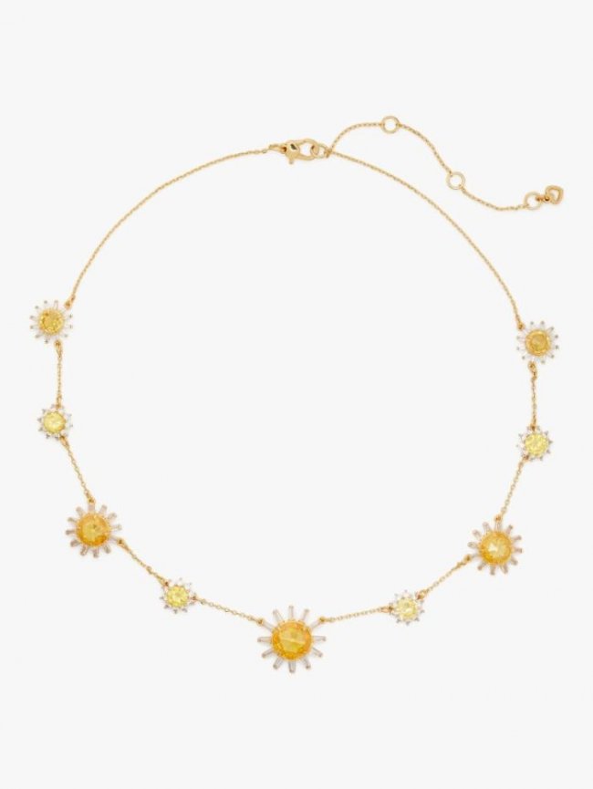 Kate Spade Women's Yellow Multi Sunny Scatter Necklace | Canada