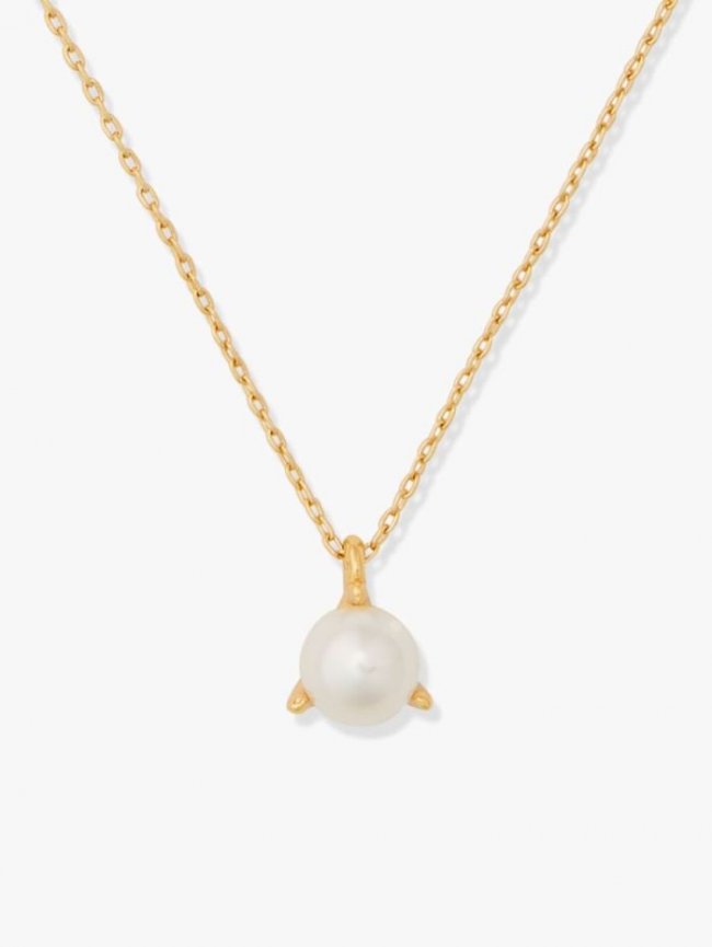 Kate Spade Women's Cream/Gold Brilliant Statements Tri-Prong Pendant | Canada
