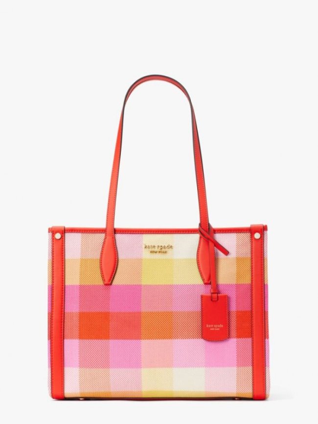 Kate Spade Women's Pink Multi Market Madras Medium Tote | Canada