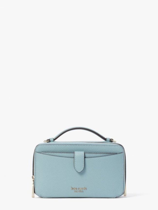 Kate Spade Women's Agean Teal Hudson Double Zip Crossbody | Canada