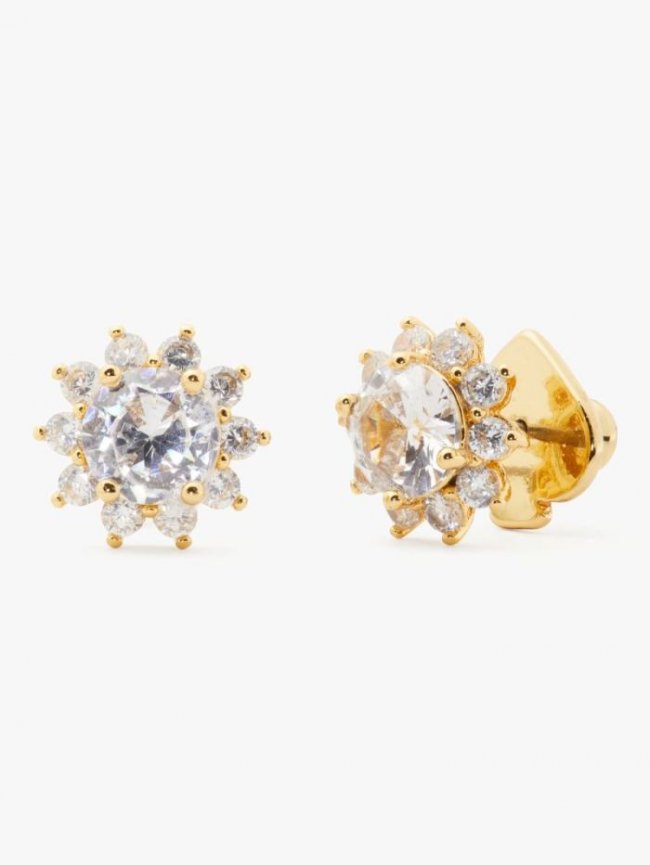 Kate Spade Women's Clear. Sunny Stone Halo Studs | Canada