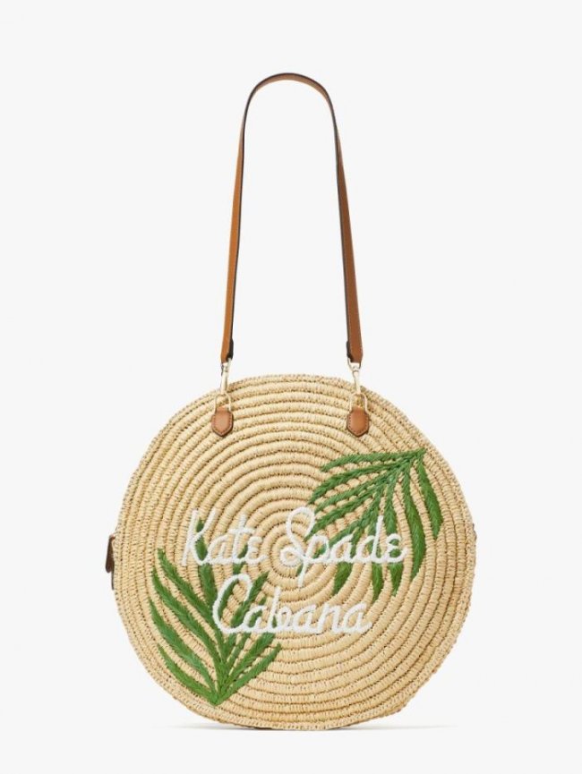Kate Spade Women's Natural Multi Sunkiss Cabana Straw Medium Tote | Canada