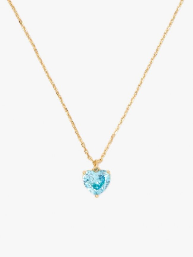 Kate Spade Women's Aquamarine My Love March Heart Pendant | Canada