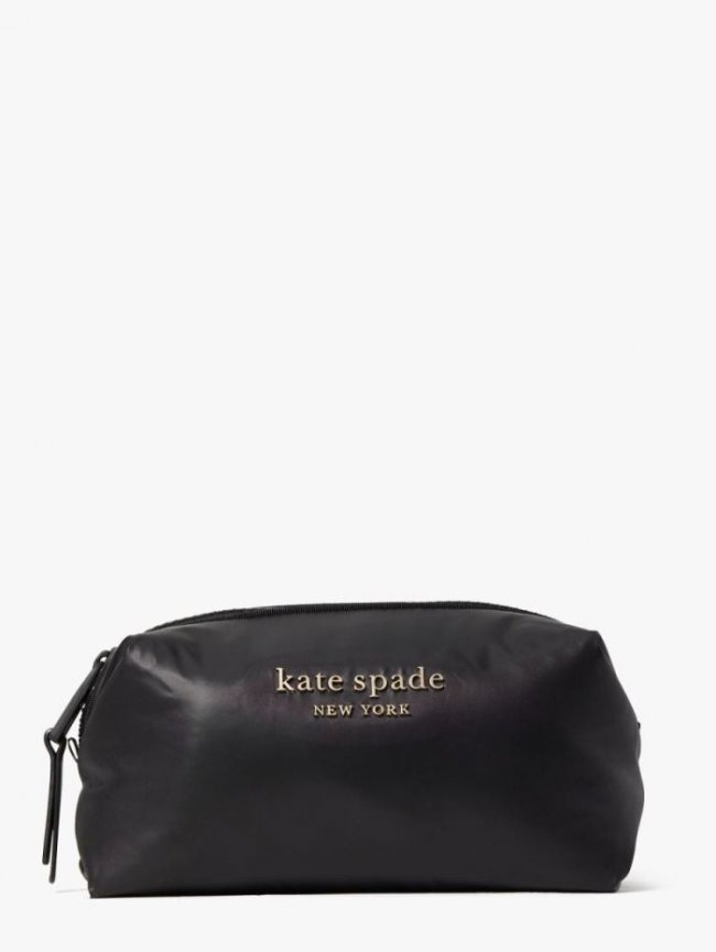 Kate Spade Women's Black Everything Puffy Medium Cosmetic Case | Canada