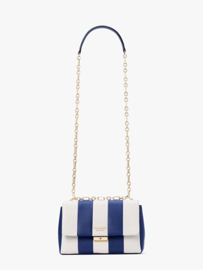 Kate Spade Women's Parchment Multi Hudson Striped Medium Convertible Shoulder Bag | Canada New Arrivals