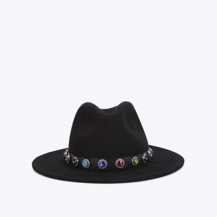 Kurt Geiger Fedora Octavia Hat - Black Other | Canada Outlet