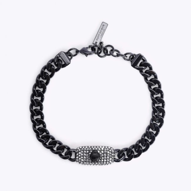 Kurt Geiger Crystal Signet Bracelet - Black | Canada Outlet