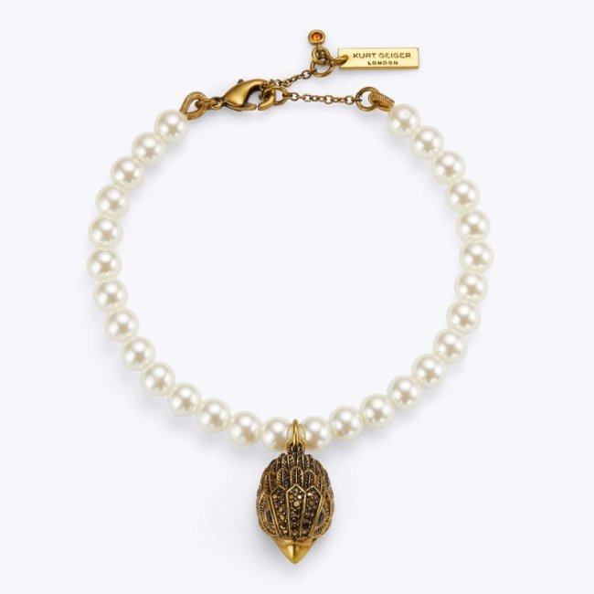 Kurt Geiger Eagle Pearl Bracelet - White | Canada Outlet