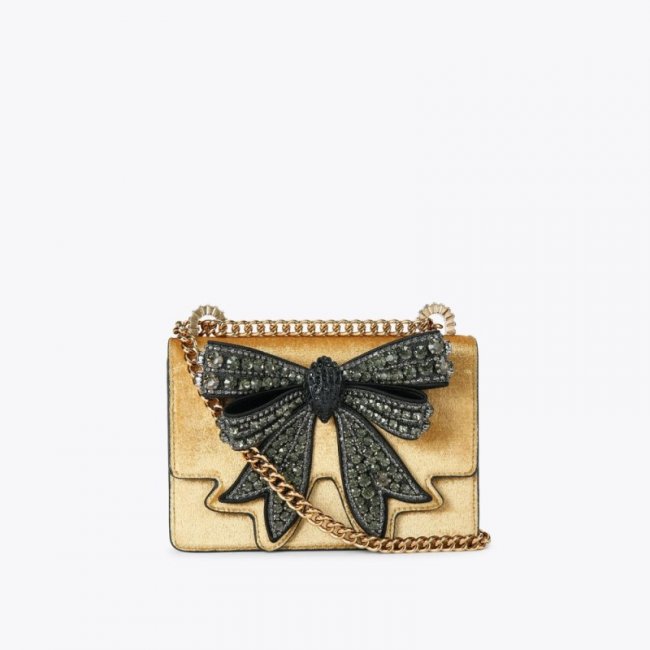 Kurt Geiger Small Bow Shoreditch - Gold | Canada Outlet