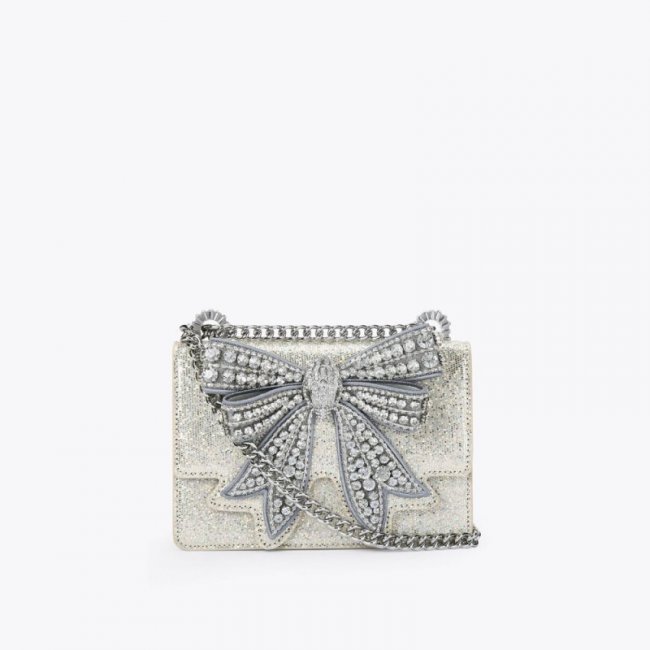 Kurt Geiger Small Bow Shoreditch - Silver Combination | Canada Outlet