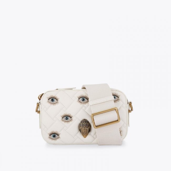 Kurt Geiger Small Kensington Eye Camera - White Comb | Canada Outlet