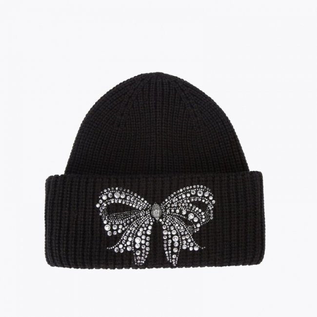 Kurt Geiger Belgravia Bow Beanie - Black | Canada Outlet