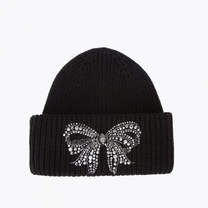 Kurt Geiger Belgravia Bow Beanie - Black | Canada Outlet