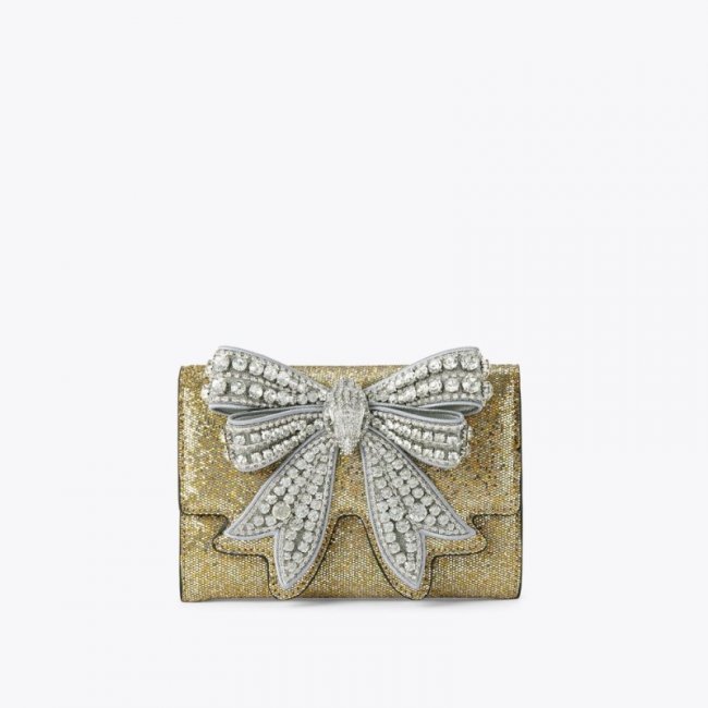 Kurt Geiger Shoreditch Bow Chain Wallet - Gold | Canada Outlet