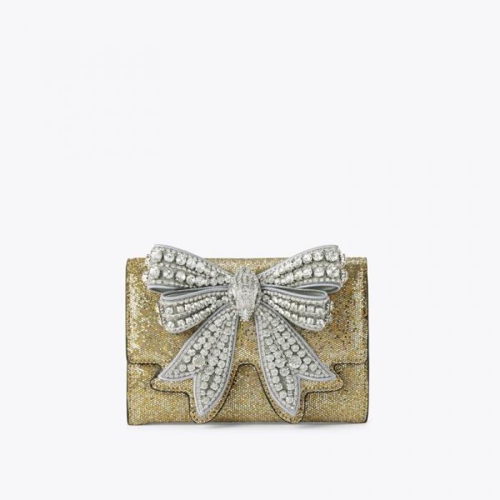 Kurt Geiger Shoreditch Bow Chain Wallet - Gold | Canada Outlet