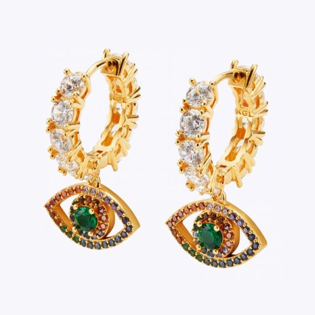 Kurt Geiger Eye Huggie Earrings - Multi / Other | Canada Outlet