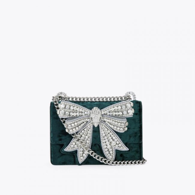 Kurt Geiger Small Bow Shoreditch - Teal | Canada Outlet