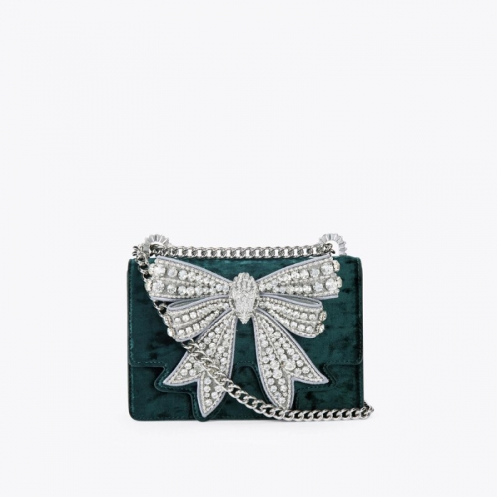 Kurt Geiger Small Bow Shoreditch - Teal | Canada Outlet