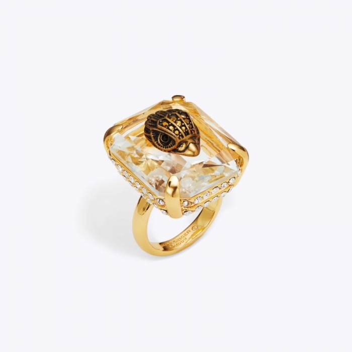 Kurt Geiger Eafle Crystal Ring - Gold | Canada Outlet