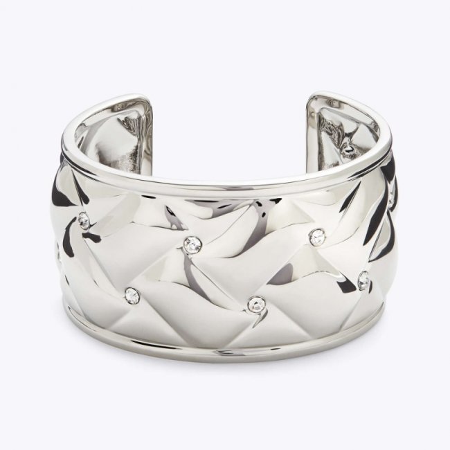 Kurt Geiger Metal Quilted Xl Bracelet - Silver | Canada Outlet