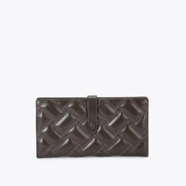 Kurt Geiger Leather Drench Wallet - Dark Brown Combination | Canada Outlet