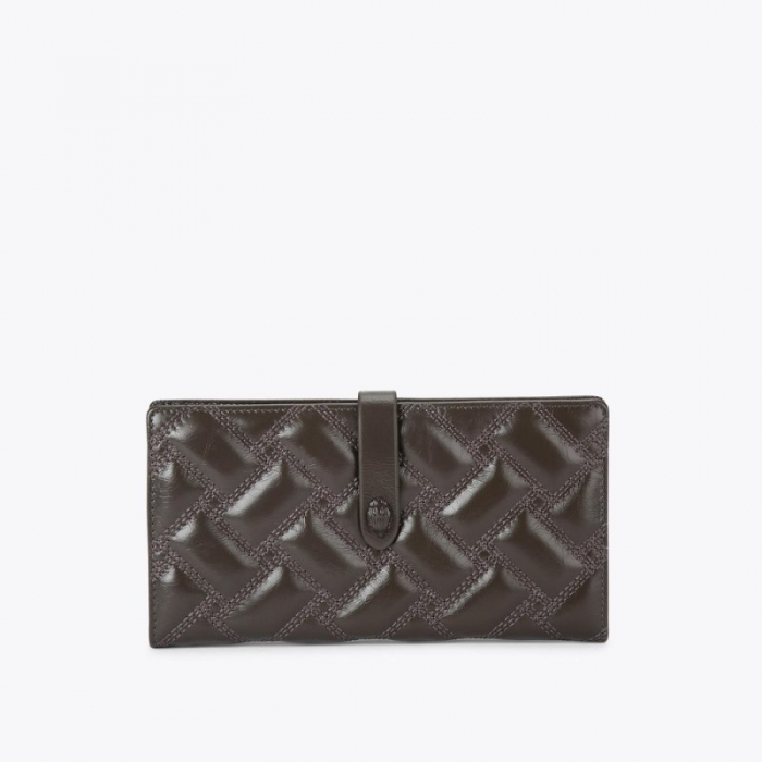 Kurt Geiger Leather Drench Wallet - Dark Brown Combination | Canada Outlet