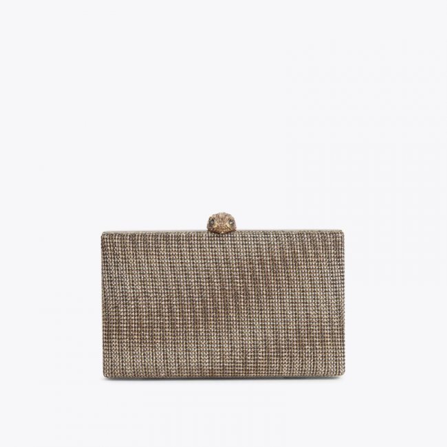 Kurt Geiger Crystal Kensington Clutch - Beige | Canada Outlet