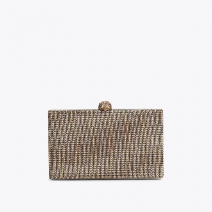 Kurt Geiger Crystal Kensington Clutch - Beige | Canada Outlet