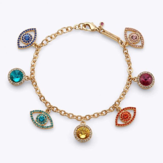 Kurt Geiger Eye Crystal Bracelet - Gold | Canada Outlet