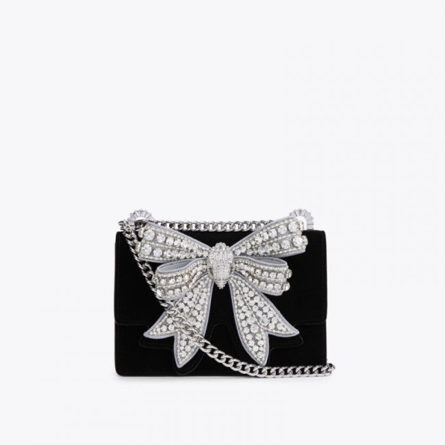 Kurt Geiger Small Bow Shoreditch - Black White | Canada Outlet