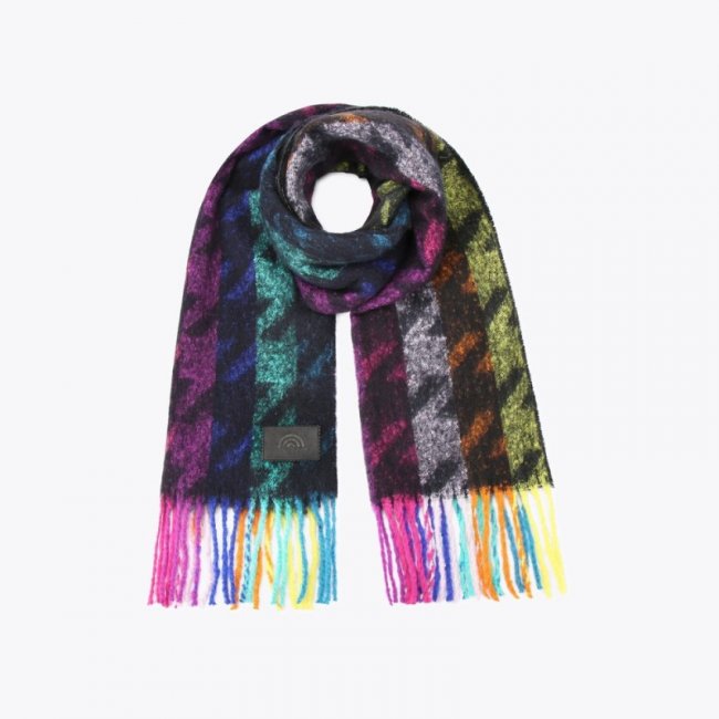 Kurt Geiger Yarndye Scarf - Black Combination | Canada Outlet