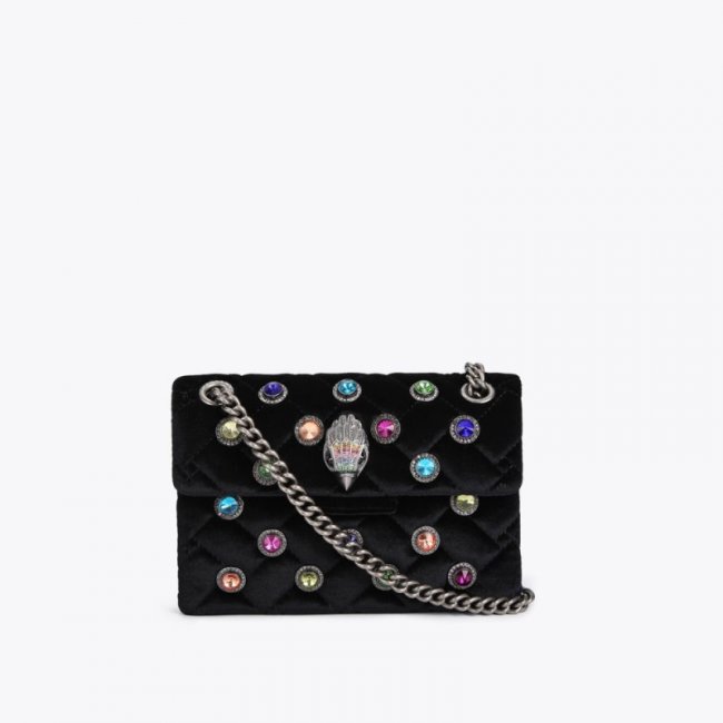 Kurt Geiger Mini Velvet Kensington - Black Combination | Canada Outlet