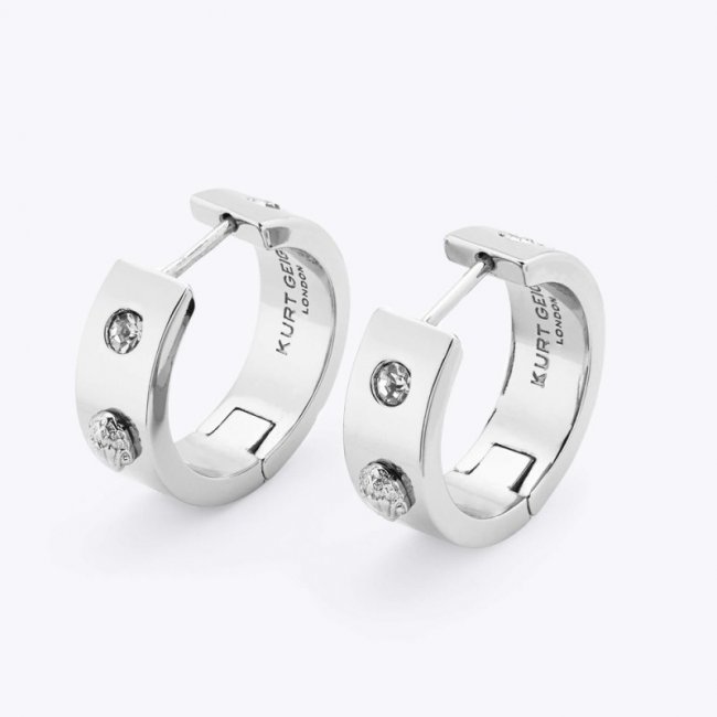 Kurt Geiger Eagle Hoop Earrings - Silver | Canada Outlet