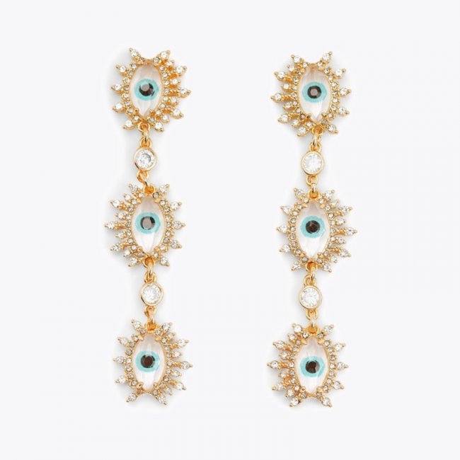 Kurt Geiger Eye Linear Earrings - Gold | Canada Outlet
