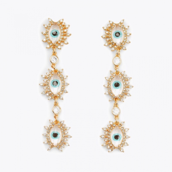 Kurt Geiger Eye Linear Earrings - Gold | Canada Outlet